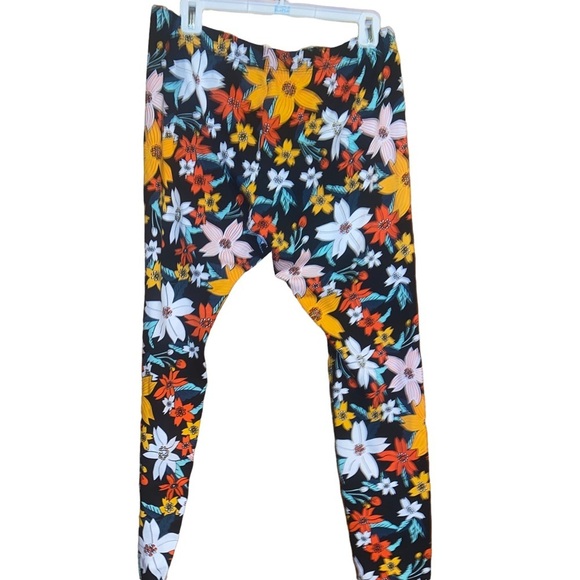 NIKE Leg-A-See Hawaiian Floral Active Leggings Workout Running Athleisure XL - Picture 2 of 3